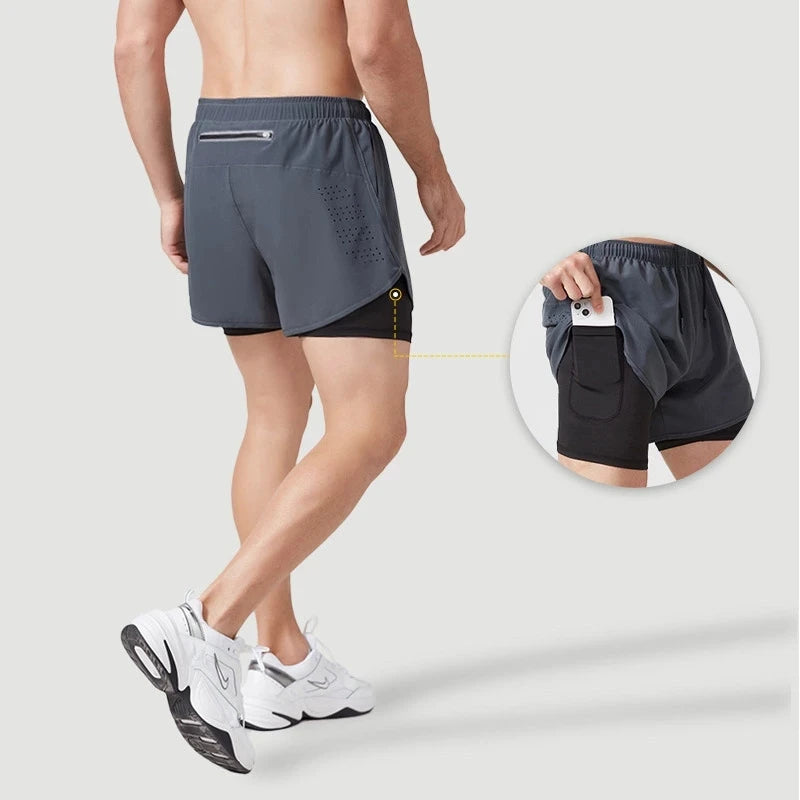 Men’s Double Layer Running Shorts