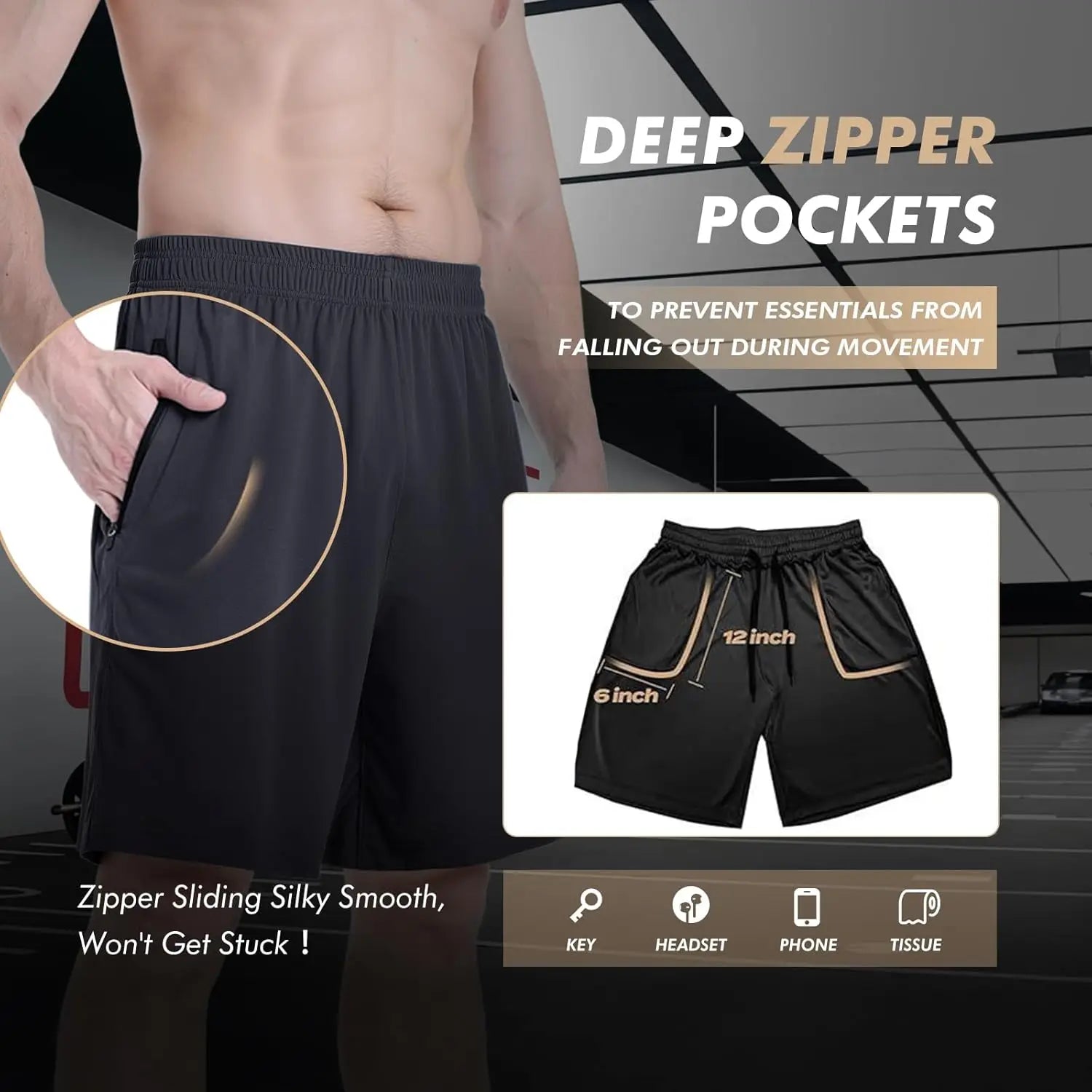 Men’s Athletic Shorts (5-Pack)