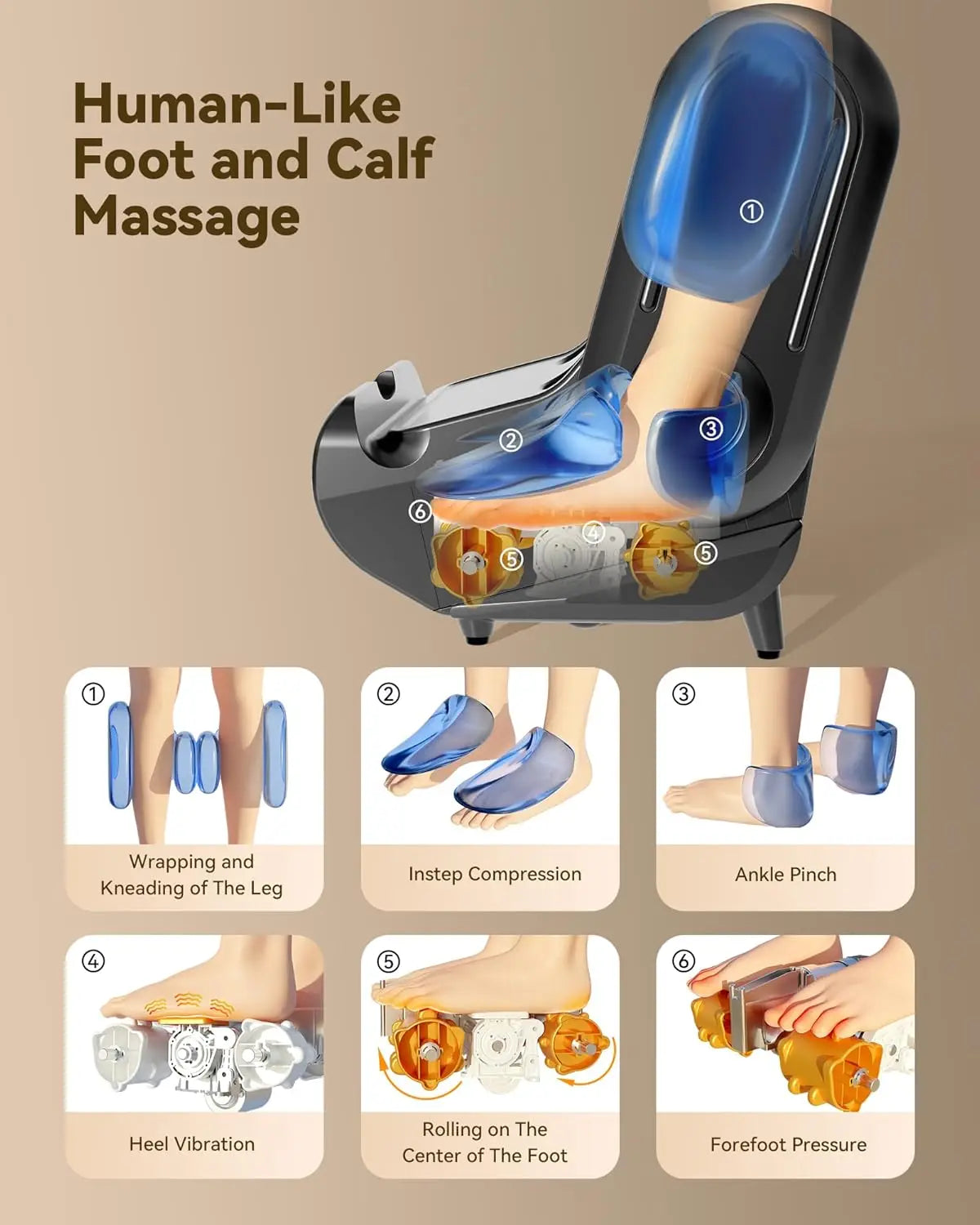 2-in-1 Foot & Calf Massager