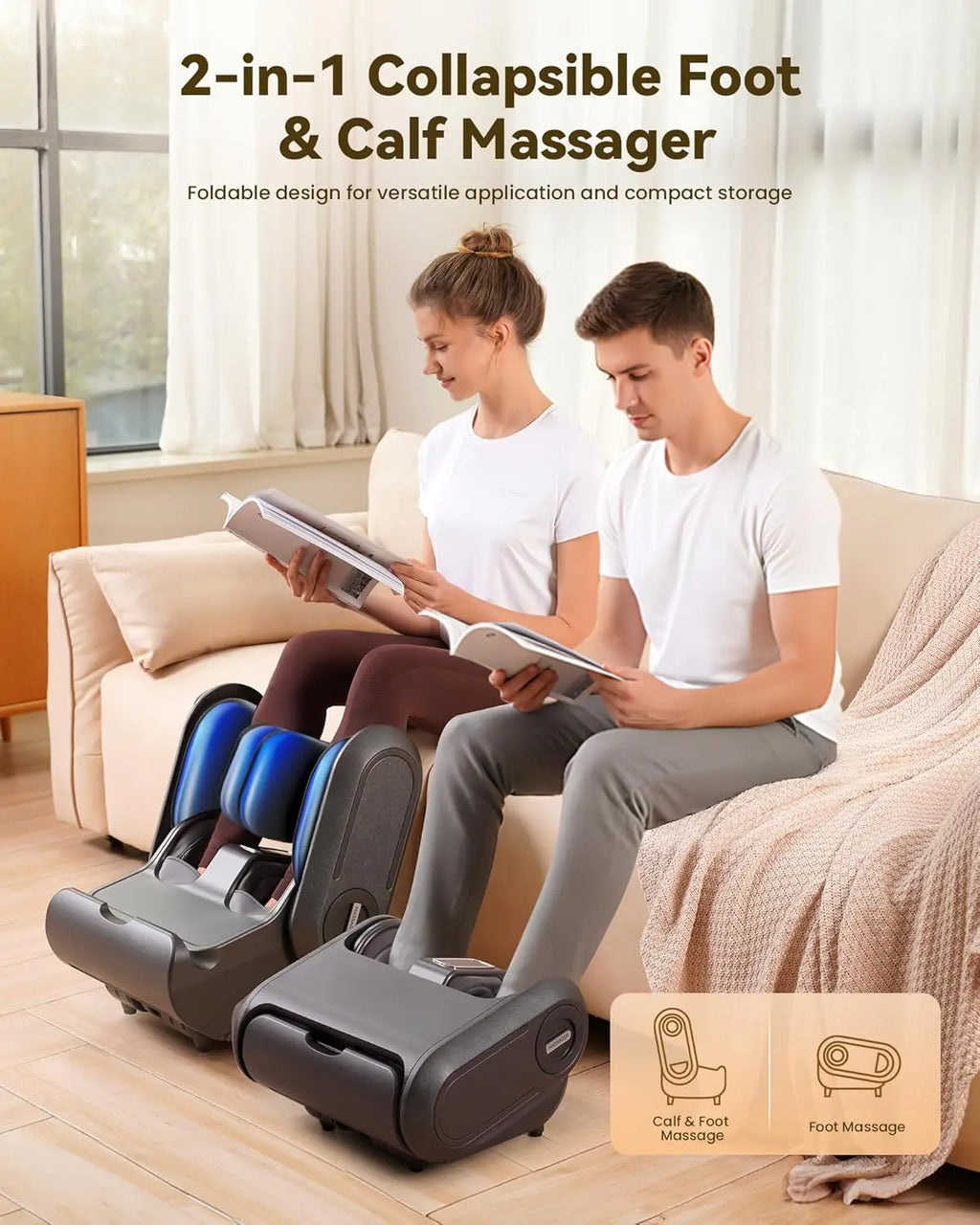2-in-1 Foot & Calf Massager