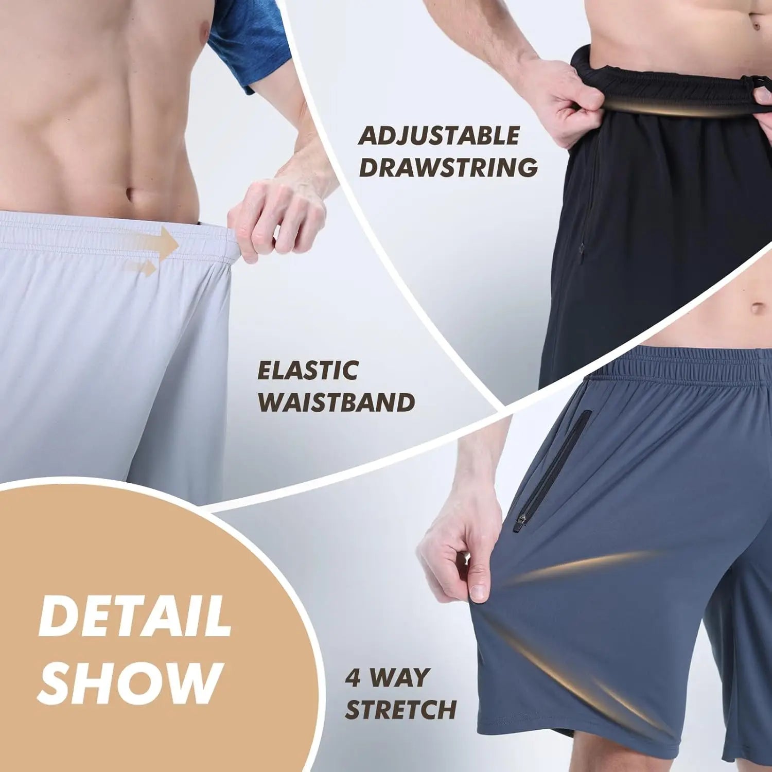 Men’s Athletic Shorts (5-Pack)