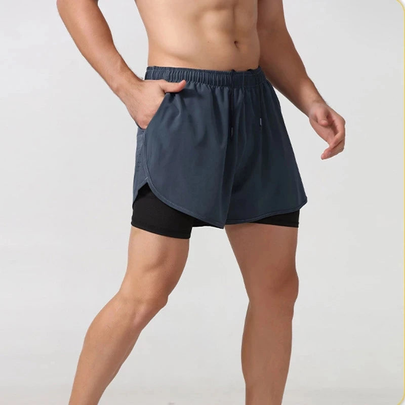 Men’s Double Layer Running Shorts