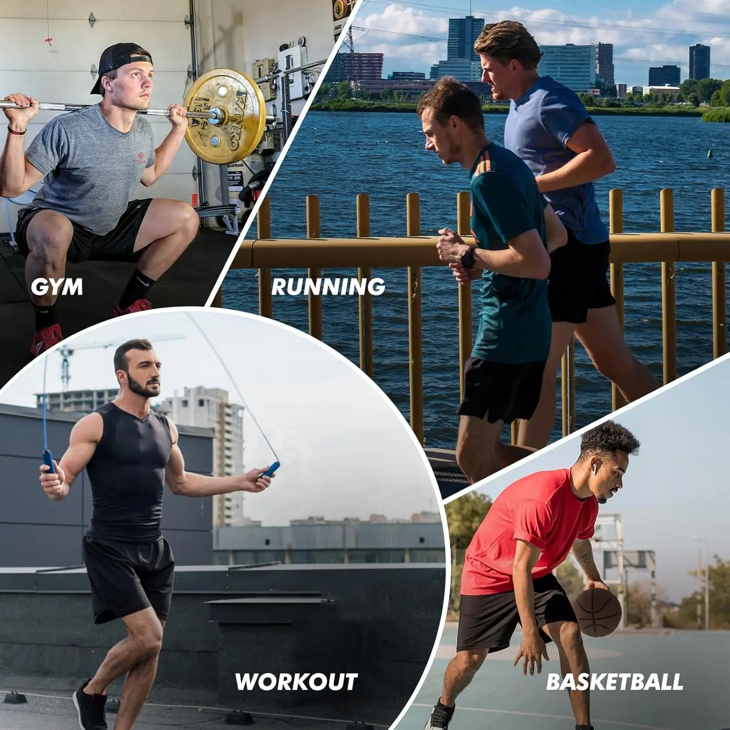 Men’s Athletic Shorts (5-Pack)