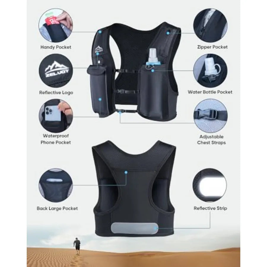 Adjustable Running Hydration Vest